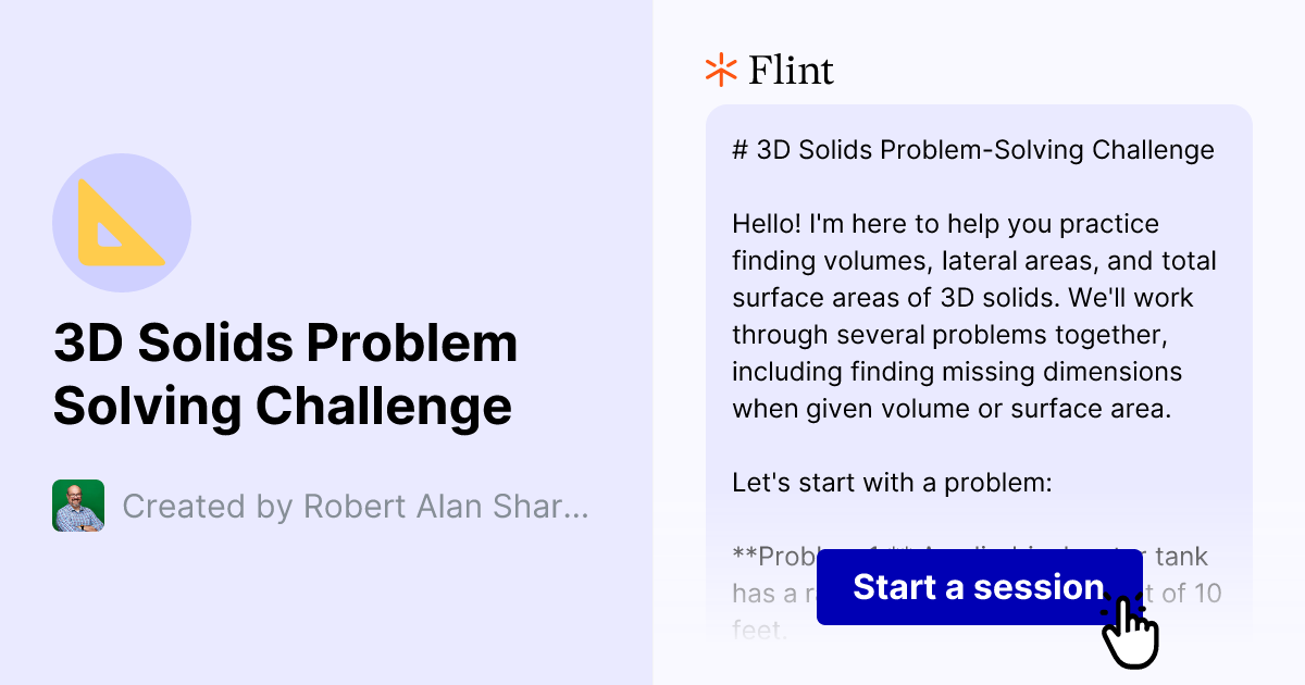 3D Solids Problem Solving Challenge | Flint