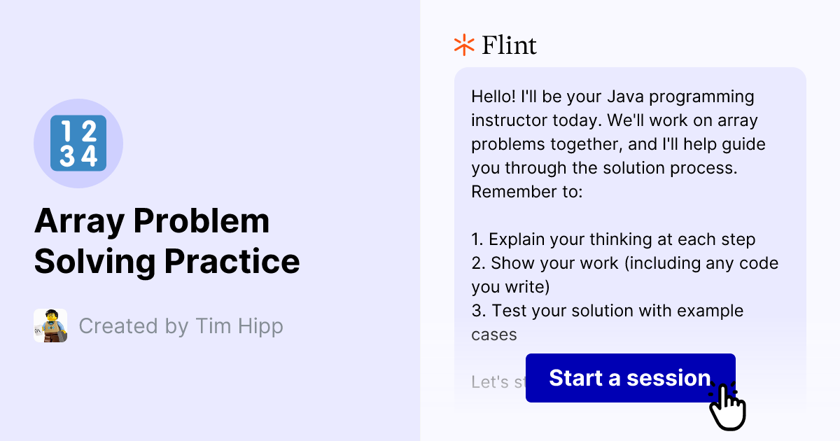 Array Problem Solving Practice | Flint