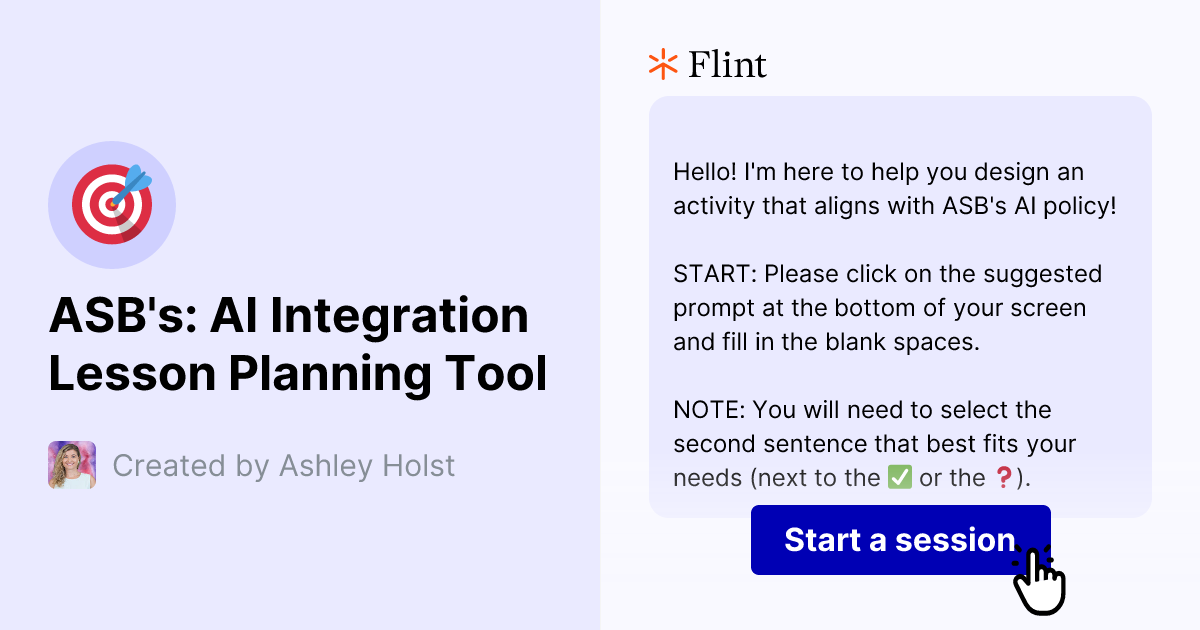 ASB's: AI Integration Lesson Planning Tool | Flint