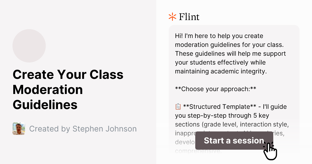Create Your Class Moderation Guidelines | Flint