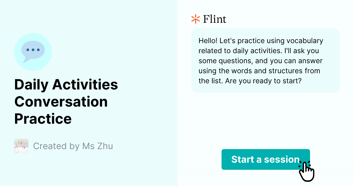 Daily Activities Conversation Practice | Flint