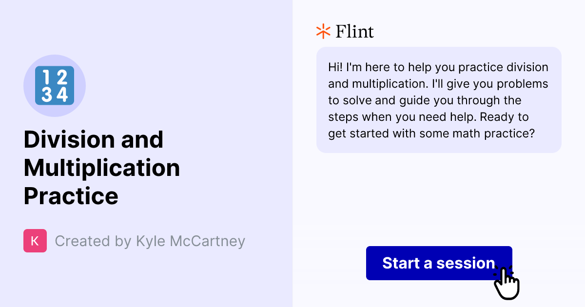 Division and Multiplication Practice | Flint