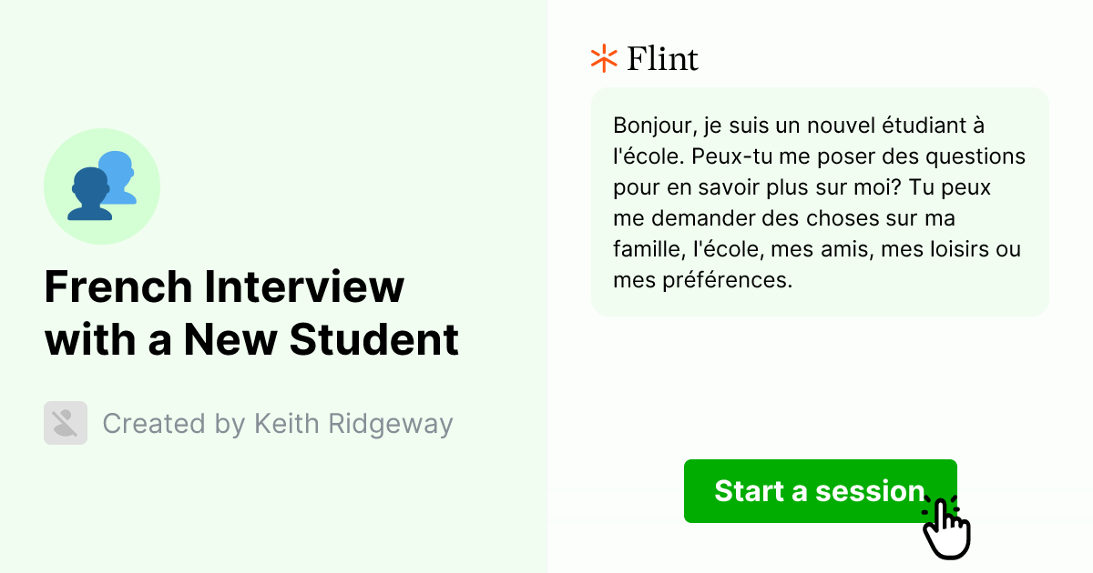 French Interview with a New Student | Flint