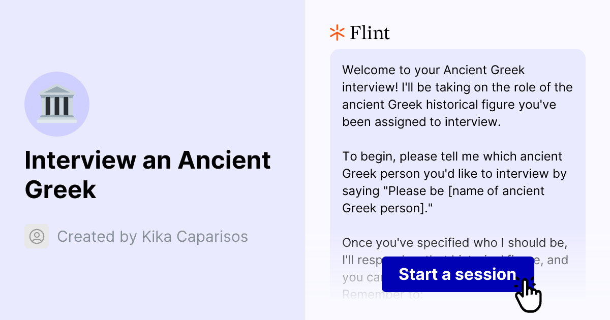 Interview an Ancient Greek | Flint