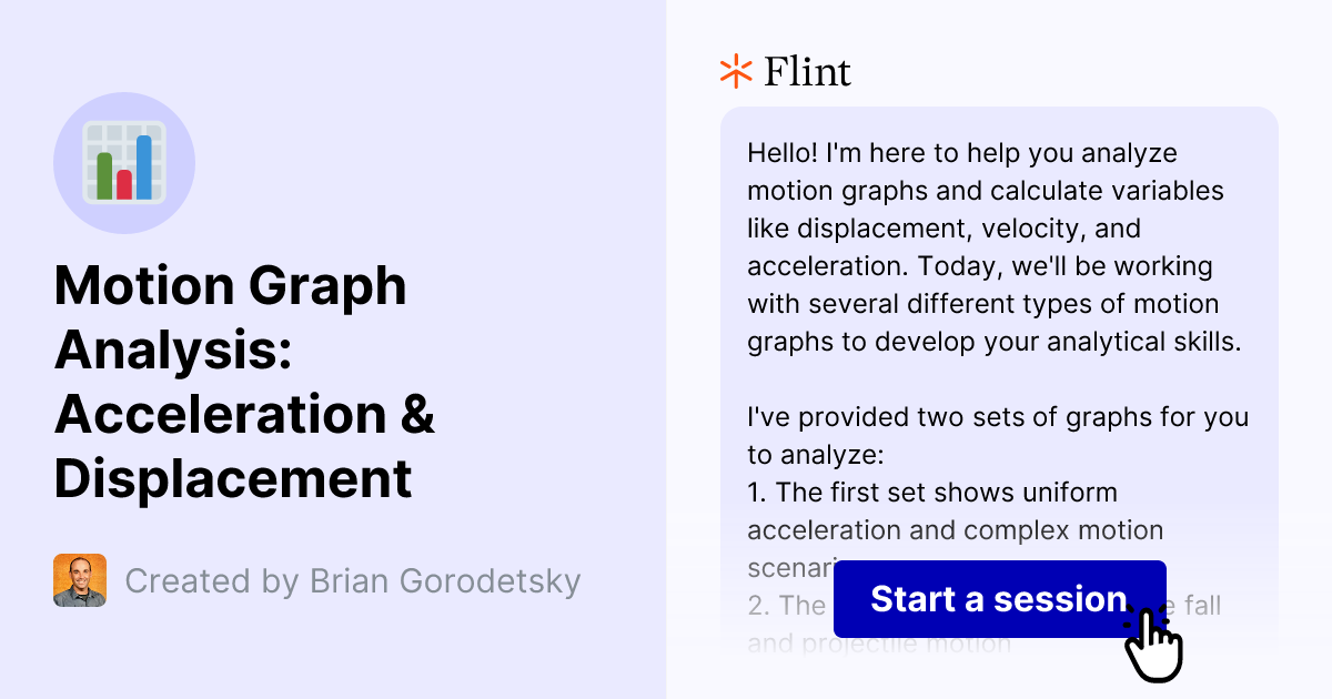 Motion Graph Analysis: Acceleration & Displacement | Flint