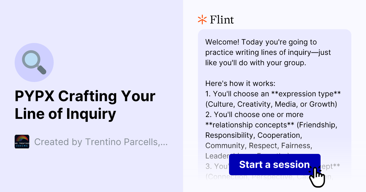 PYPX Crafting Your Line of Inquiry | Flint