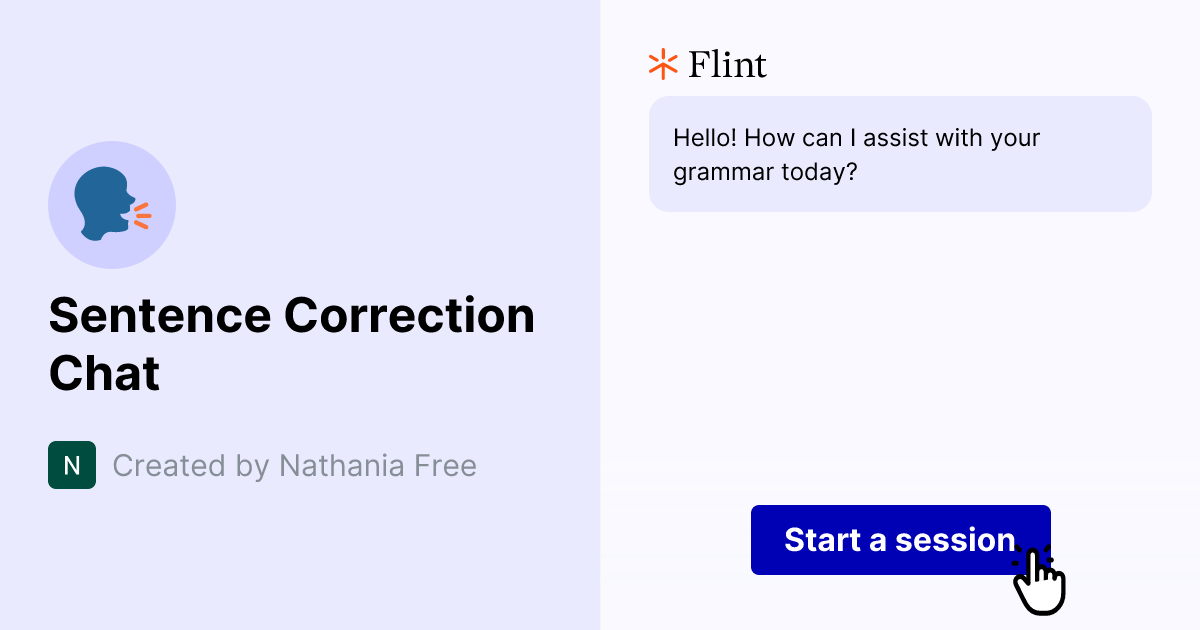 Sentence Correction Chat | Flint