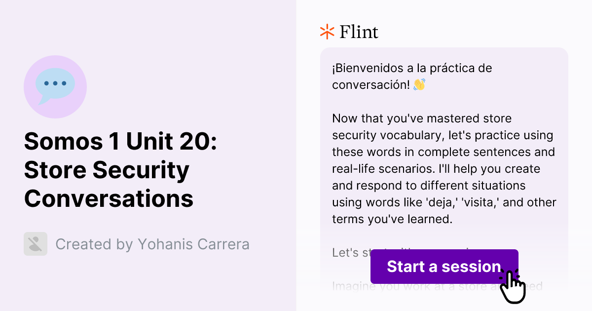 Somos 1 Unit 20: Store Security Conversations | Flint