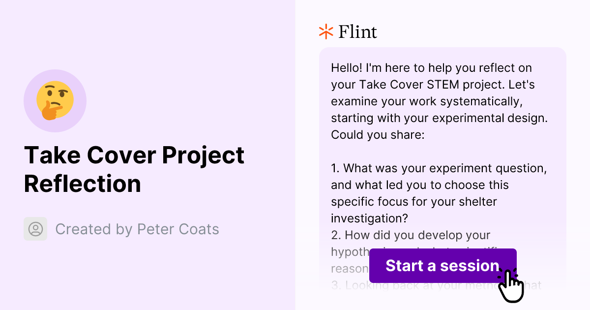 Take Cover Project Reflection | Flint