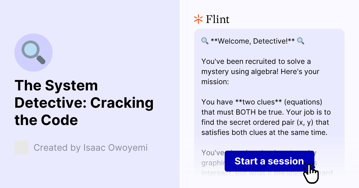 The System Detective: Cracking the Code | Flint